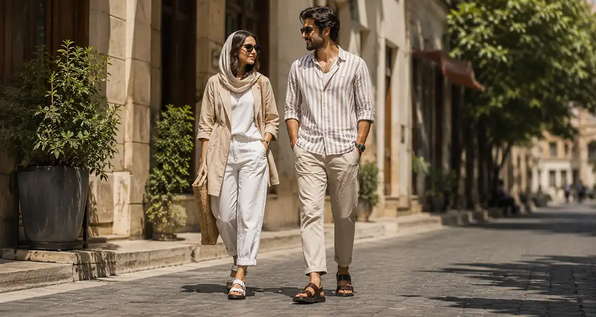 صندل چرم برای استایل تابستانی