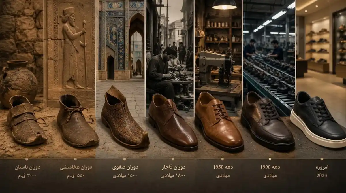 دوران مختلف تاریخ کفش چرم در ایران
