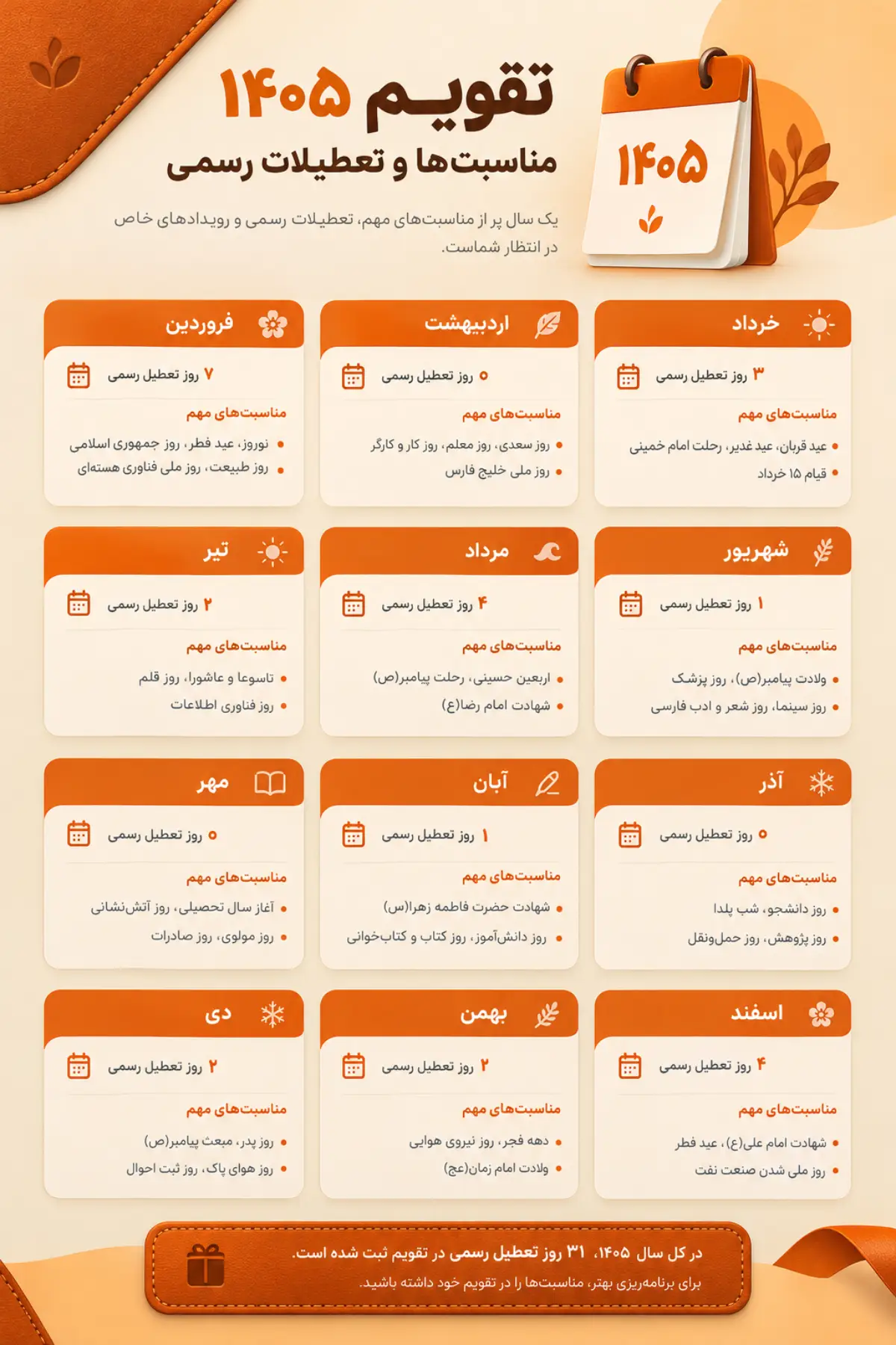 تقویم 1405