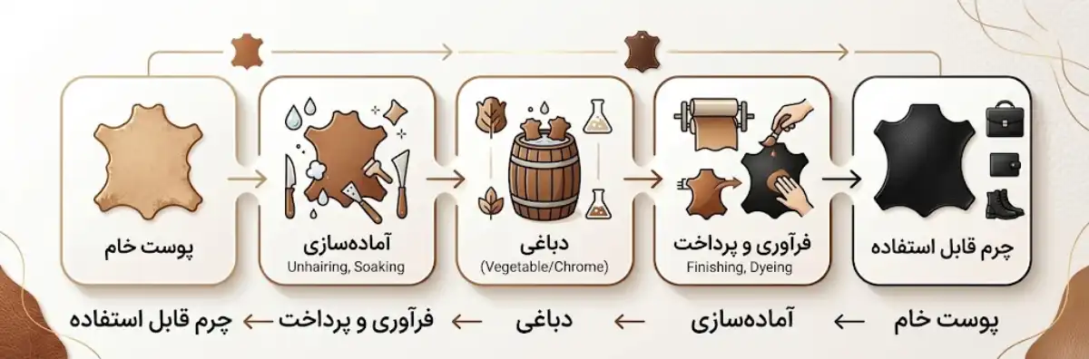 مراحل تولید چرم چیست