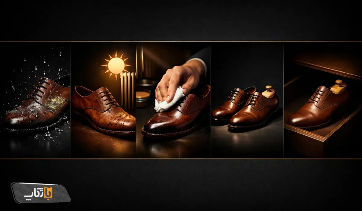 نگهداری از کفش چرم مردانه