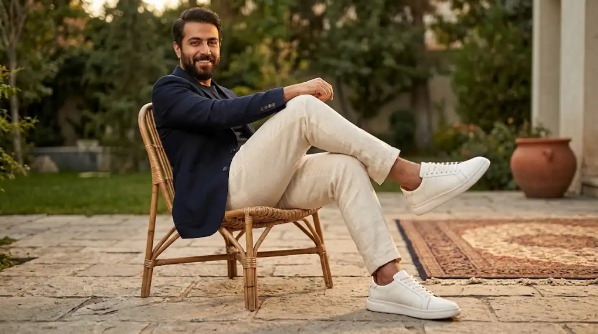کفش اسپرت مردانه چرم طبیعی مدل ونس