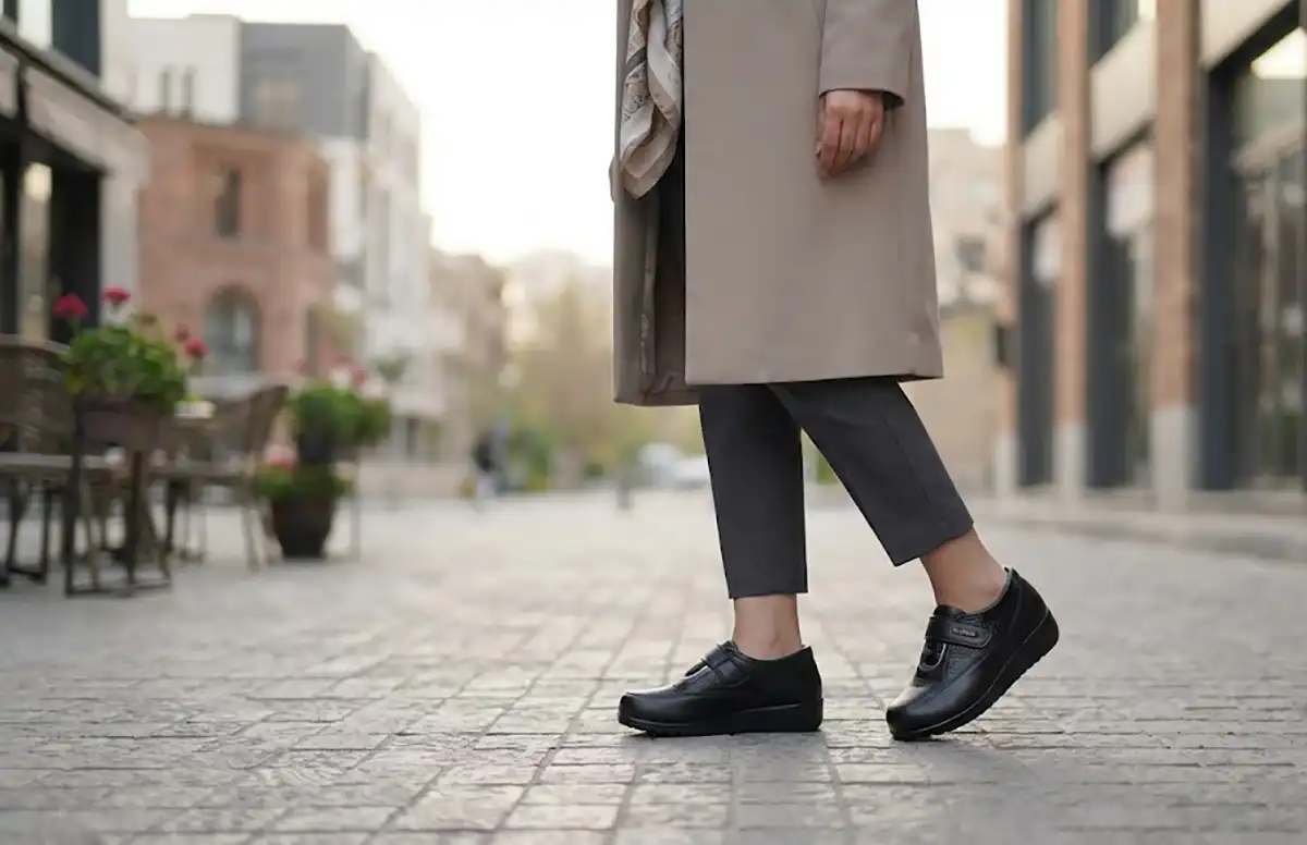 کفش طبی چرم طبیعی زنانه شارلوت کلاریس