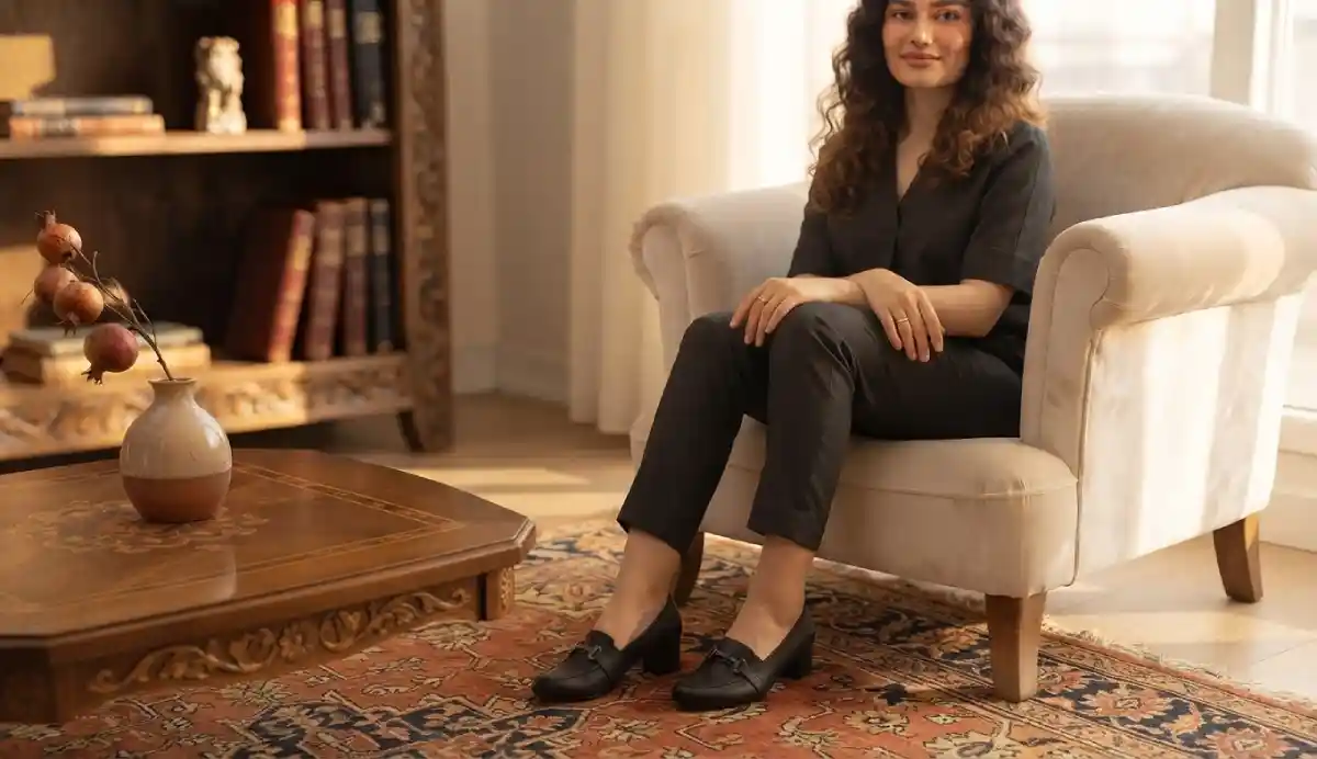 کفش زنانه چرم طبیعی کرنر شوز مدل 205