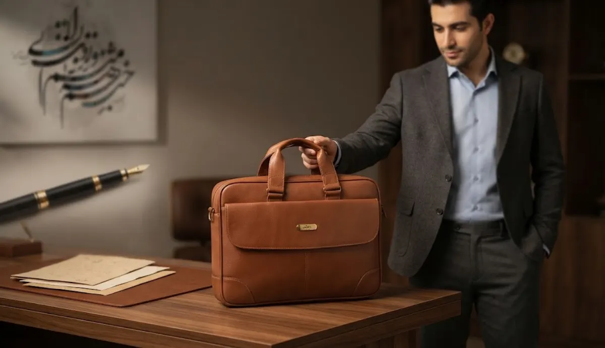 کیف اداری مردانه چرم مصنوعی مدل p258