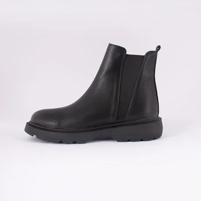 نیم بوت چرم مصنوعی زنانه مدل نیم ساق دوکش