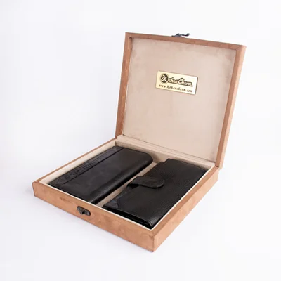 ست هدیه چرم طبیعی کهن چرم مدل MK5