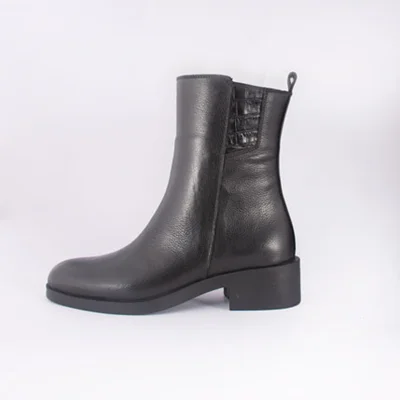 نیم بوت چرم طبیعی زنانه مدل 302