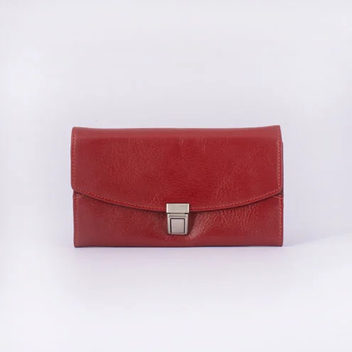 کیف پول زنانه چرم طبیعی مدل lw57