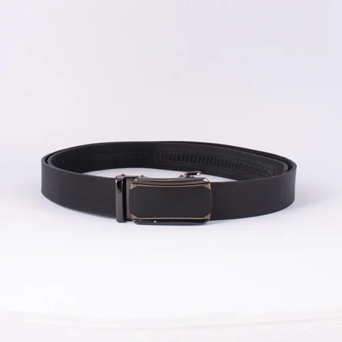 کمربند چرم طبیعی پلاک دار مدل ریلی