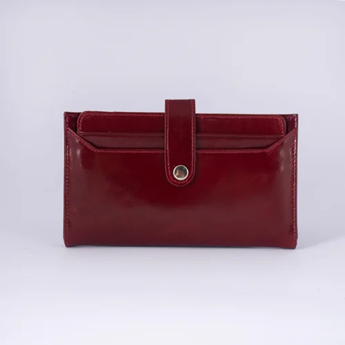 کیف پول زنانه چرم طبیعی مدل lw44