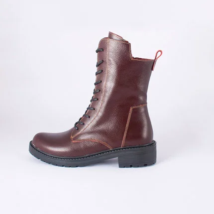 بوت چرم زنانه مدل بندی پارینه چرم